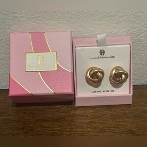 House of Harlow 1960 Twisted Gold Tone Earrings